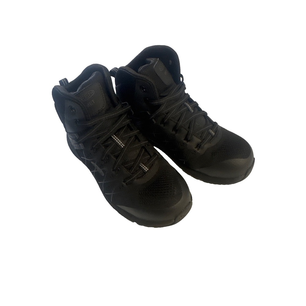 KEEN Utility Vista Energy Mid Black Carbon Toe MET Work Boots Mens 10 1027110